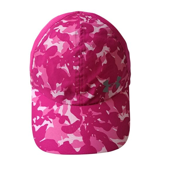 Under Armour Accessories - Under Armour Womens Pink Camo Adjust Baseball Cap Hat Poly Casual Golf